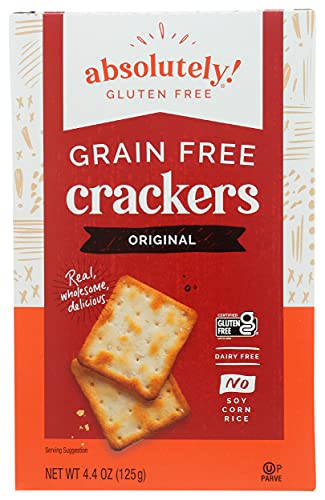 Absolutely Gluten Free Crackers - Original Flavor 4.4oz (Pack of 6) | Healthy Snack for Kids & Adults | Perfect for School Lunches, Office Snacks & Road Trips