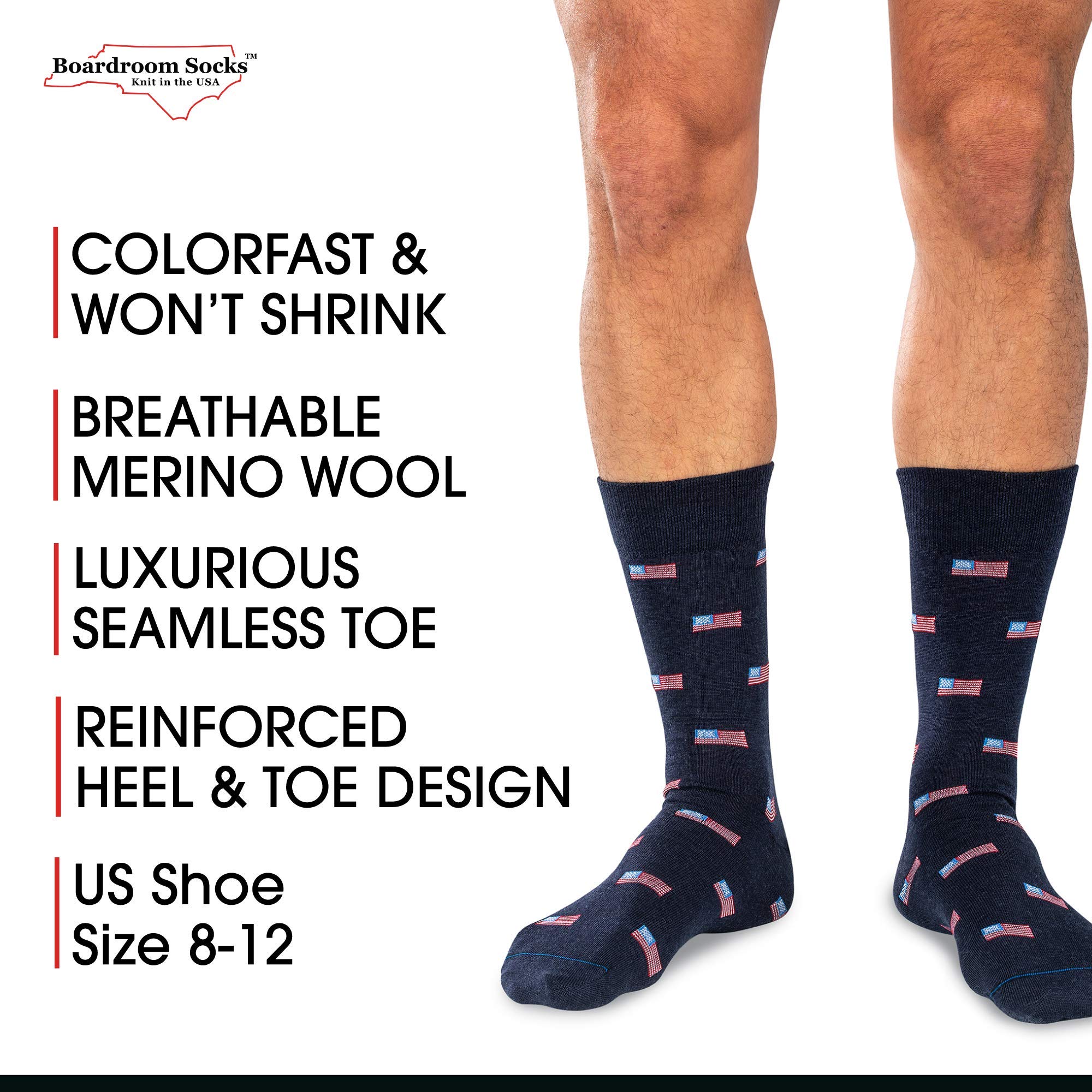 Premium Merino Wool Mid-Calf Dress Socks for Men - Breathable, Comfortable & Stylish - Perfect for Business, Office & Formal Occasions