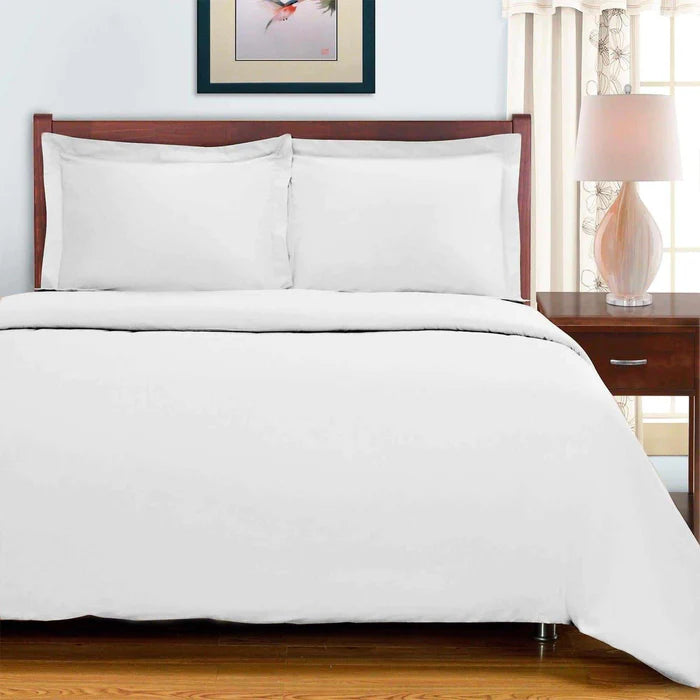 Premium 700 Thread Count Egyptian Cotton Duvet Cover Set with Pillow Shams - Soft Luxury Bedding for Hotel-Style Comfort - Perfect for Master Bedrooms, Guest Rooms & Airbnb Listings