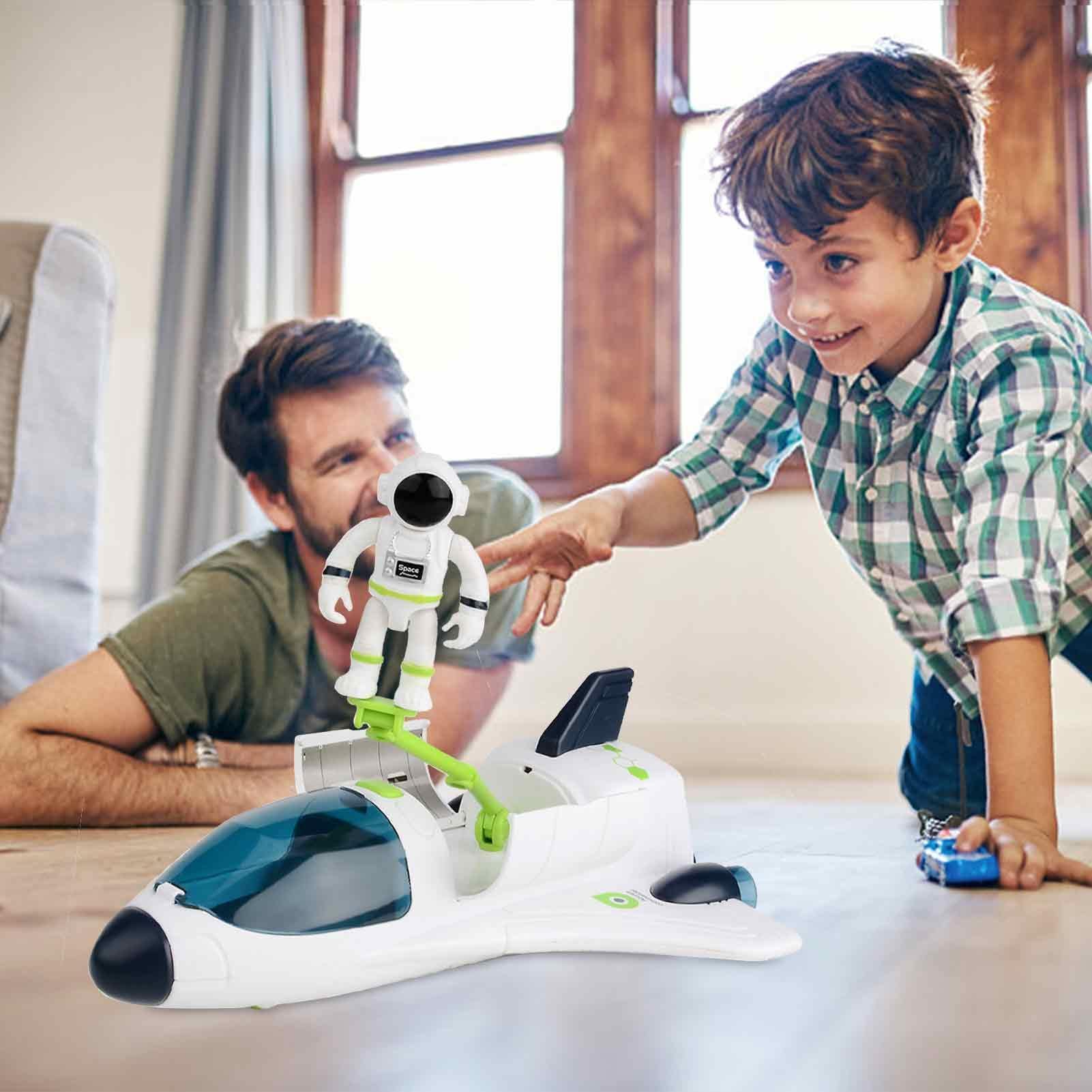Space Rocket Shuttle Astronaut Toys for Kids Ages 3-8 - Light & Sound Spaceship, Rover Adventure Playset - STEM Learning & Imaginative Play for Boys & Girls