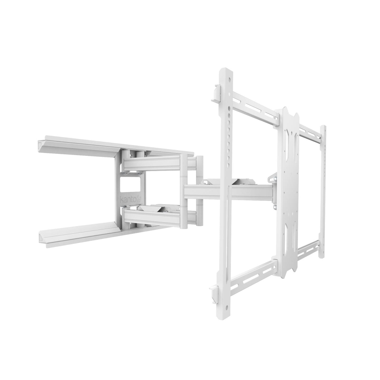 Kanto PDX680W Full Motion TV Wall Mount for 39 to 80 Inch TVs - White | Open Box Clearance | Perfect for Living Room, Bedroom & Home Theater Setup