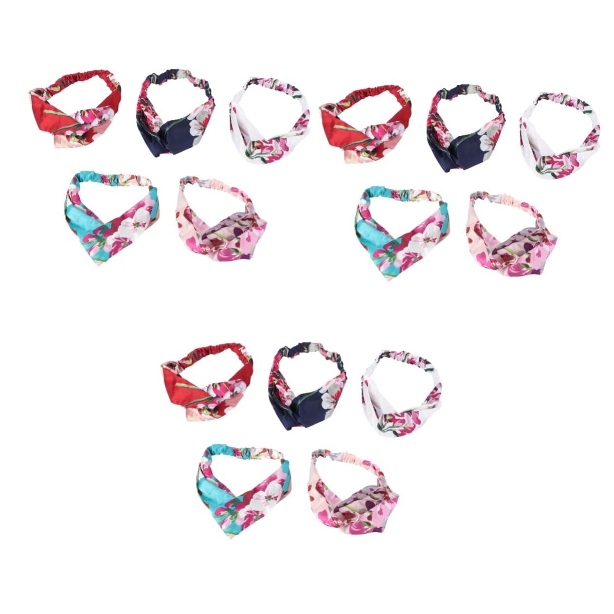 FOMIYES 15 Pcs Stretchy Cross Head Wrap Hair Bands - Elastic Turban Headbands, Bowknot Hair Ties for Women & Girls - Korean Style Hair Accessories for Workout, Yoga, Salon & Daily Use