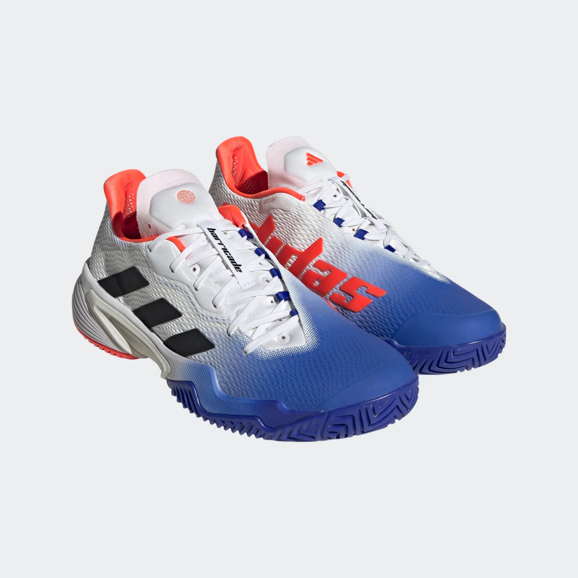 Adidas Barricade Men's Tennis Shoes - Blue, Black, Red HQ8917 | High-Performance Court Shoes for Competitive Play & Training