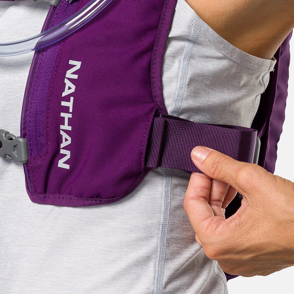 QuickStart 3.0 4 Liter Hydration Backpack - Lightweight Water Bladder Pack for Hiking, Running & Cycling - Imperial Purple with Reflective Silver Accents - Perfect for Outdoor Adventures & Sports Hydration