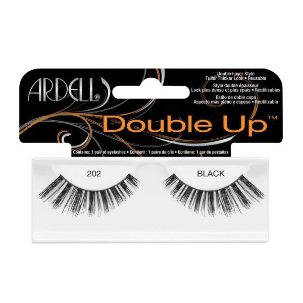 Ardell Double Up 202 False Eyelashes - Natural Looking Strip Lashes for Dramatic Volume | Perfect for Parties, Weddings & Special Occasions