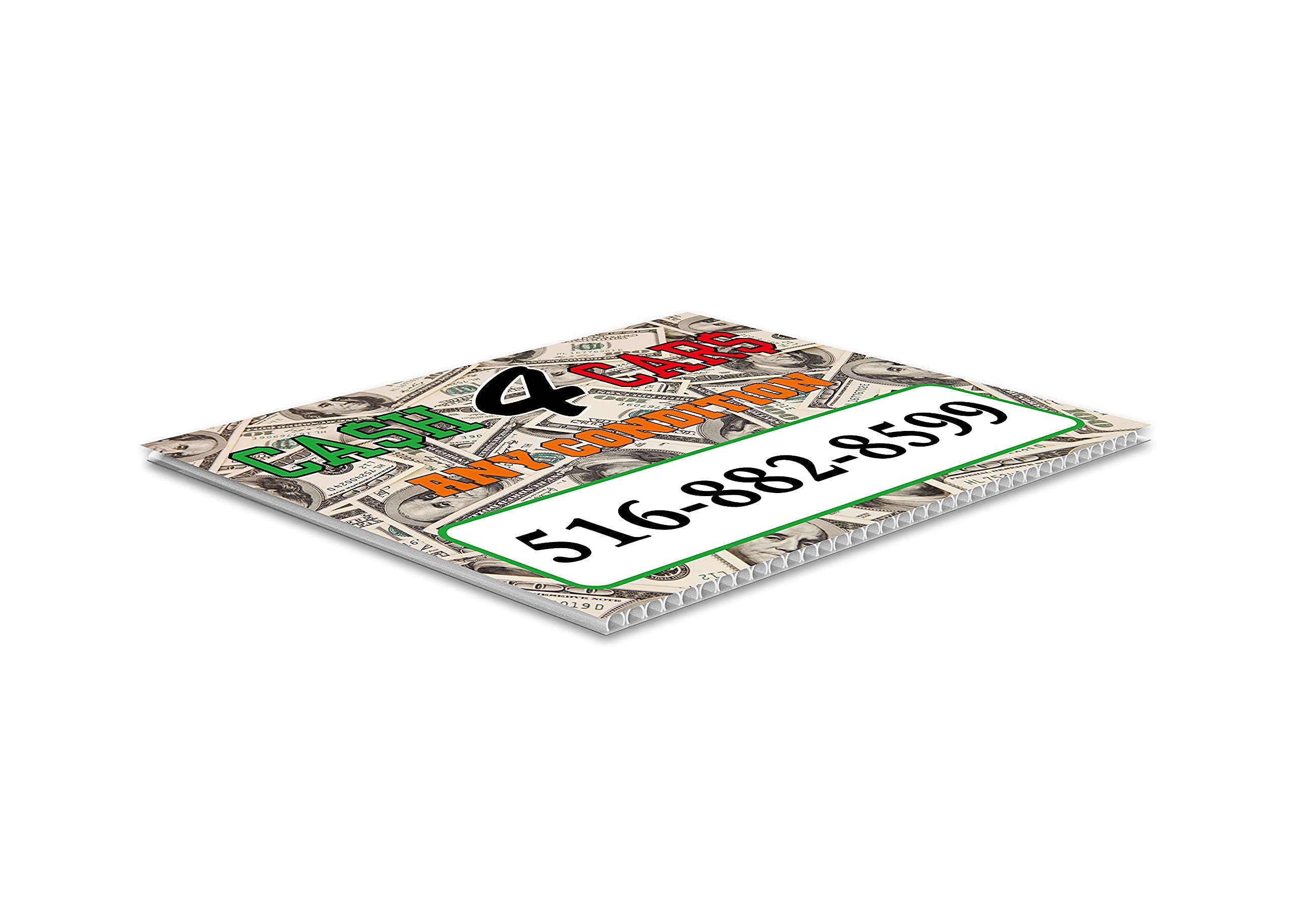Custom Cash for Cars Yard Sign - Double Sided 24