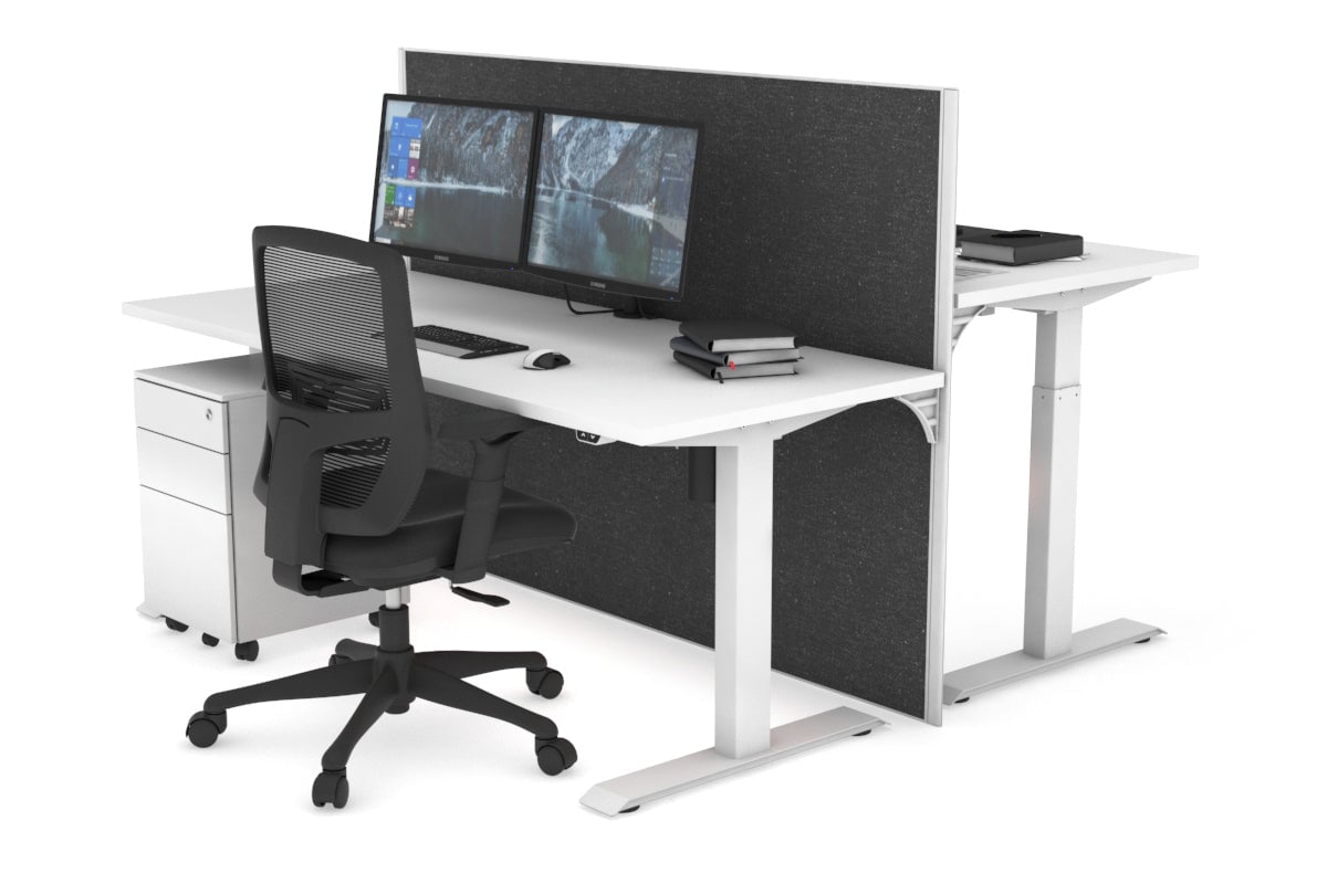 Adjustable Height 2-Person Workbench [1400L x 700W] - Perfect for Garage, Workshop & Home Office Use