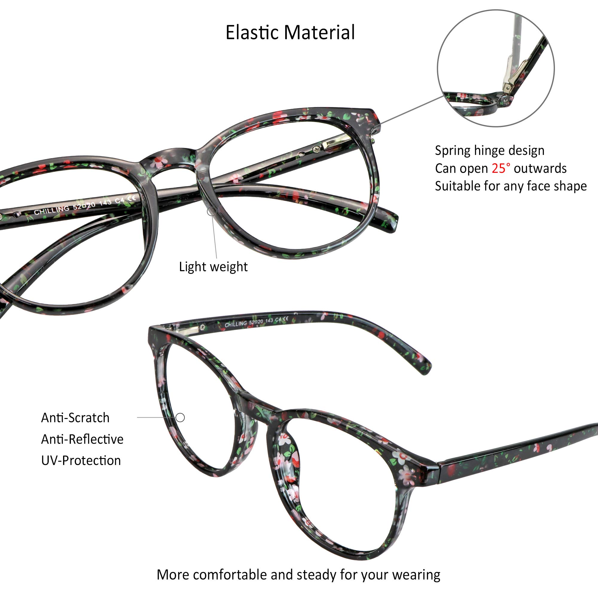 VisionGlobal Blue Light Blocking Glasses - 2 Pack Anti Eyestrain Computer Glasses with Stylish Oval Frame & Anti-Glare Coating | Reduce Digital Eye Fatigue for Work, Gaming & Screen Time