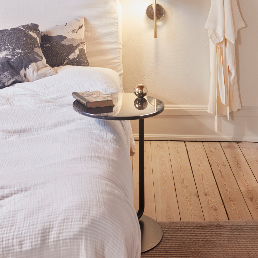 Castellum Side Table - Modern End Table with Storage Shelf, Nightstand or Living Room Accent Table - Perfect for Small Spaces, Bedroom, Office & Dorm Decor