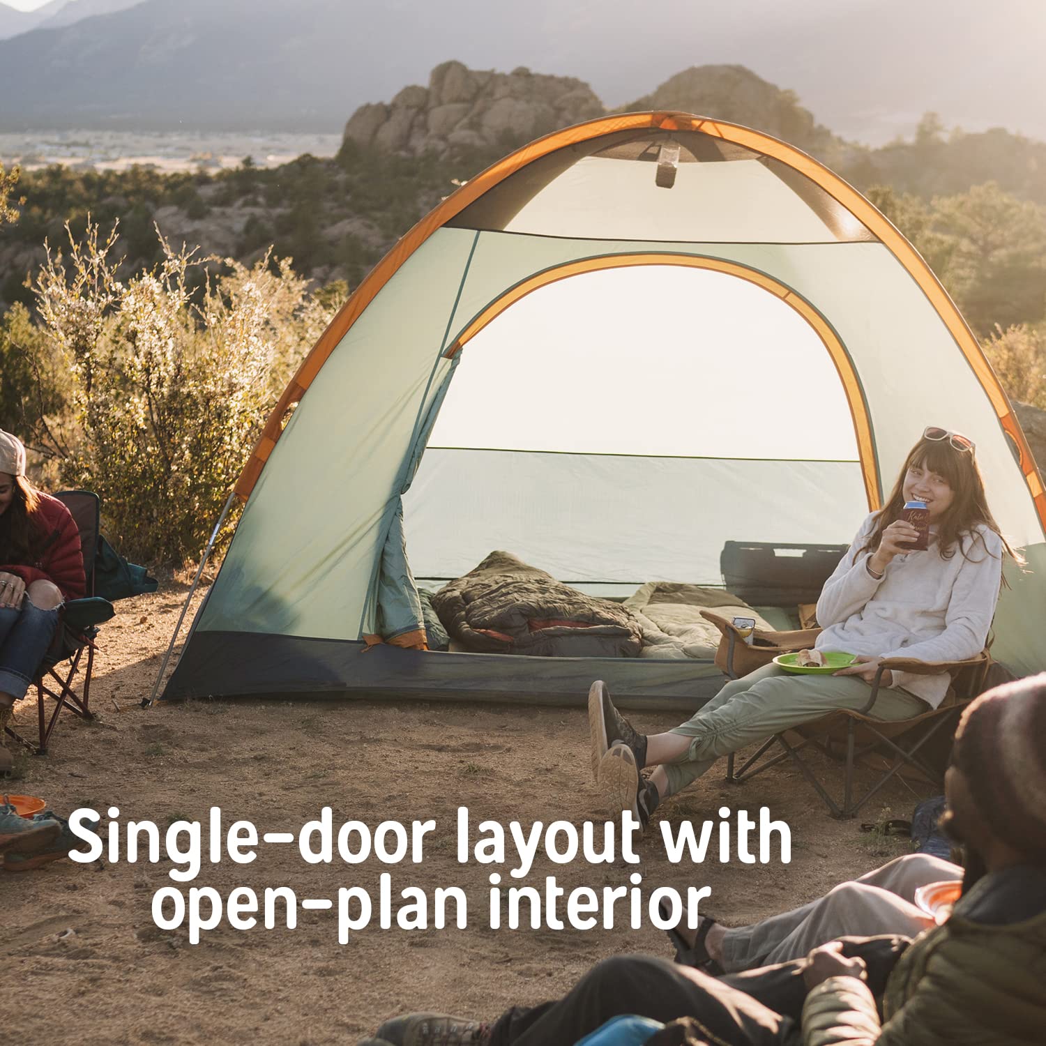 Kelty Tallboy 4 or 6 Person Family Camping Tent - Freestanding Large Capacity Shelter with Stuff Sack | Perfect for Car Camping, Backyard Campouts & Outdoor Adventures (2022 Model)