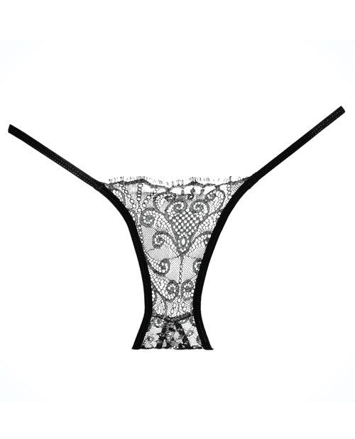 Adore Lace Enchanted Belle Panty - Sexy Black Lingerie for Women - Perfect for Valentine's Day & Romantic Nights