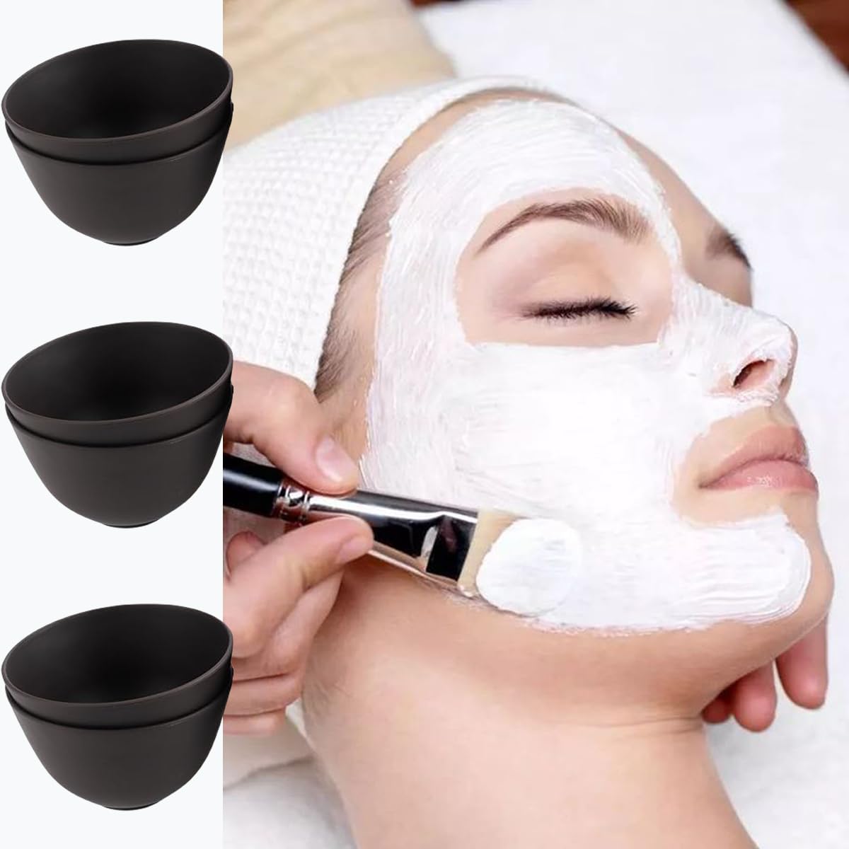 6-Piece Silicone Mixing Bowl Set - 3.93-Inch Microwave Safe Bowls for Facial Treatments, Skin Care & Aestheticians - Perfect for Masks, Mud Masks & Beauty Products - Ideal for Salon, Spa & Home Skincare Routines