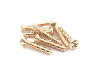 Gold Oval Head Pickup Mounting Screws - Heavy Duty Hardware for Guitar, Bass & Instrument Repair - Perfect for DIY Music Gear Upgrades