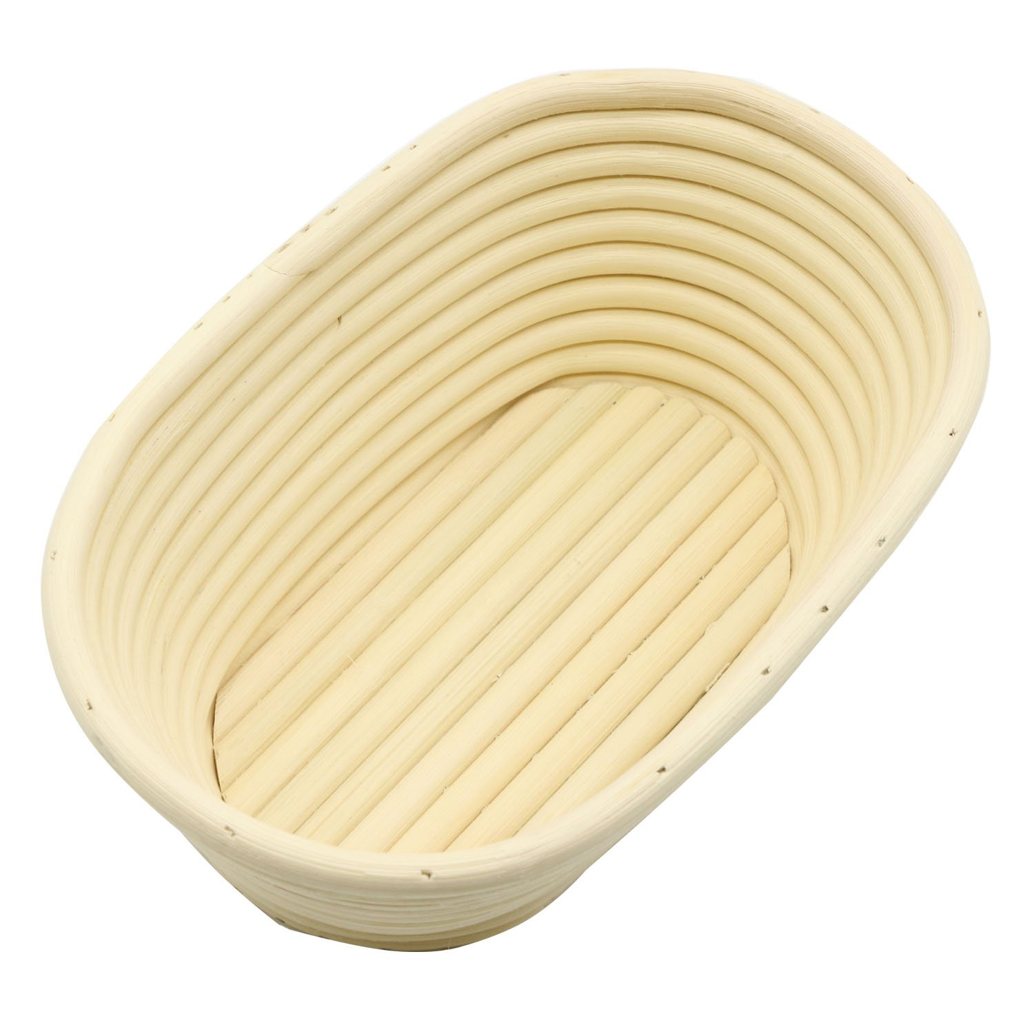 8 Inch Oval Long Banneton Bread Proofing Basket with Liner - Natural Rattan Dough Rising Basket for Sourdough, Artisan Bread Baking | Perfect for Home Bakers & Professional Bakeries