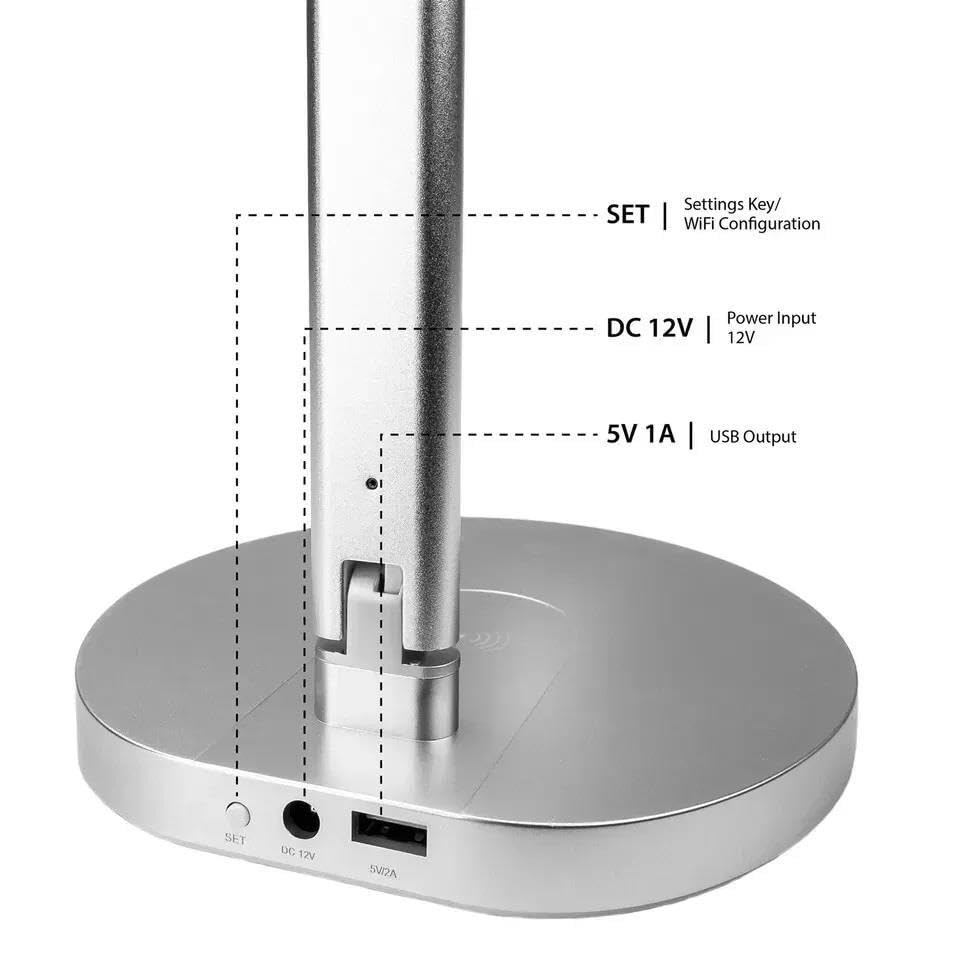 Smart LED Desk Lamp - Dimmable Eye-Caring Table Lamp with Touch Control & Wireless Charging - 3 Lighting Modes Adjustable Brightness - Perfect for Home Office, Bedroom, Reading & Nightstand Use