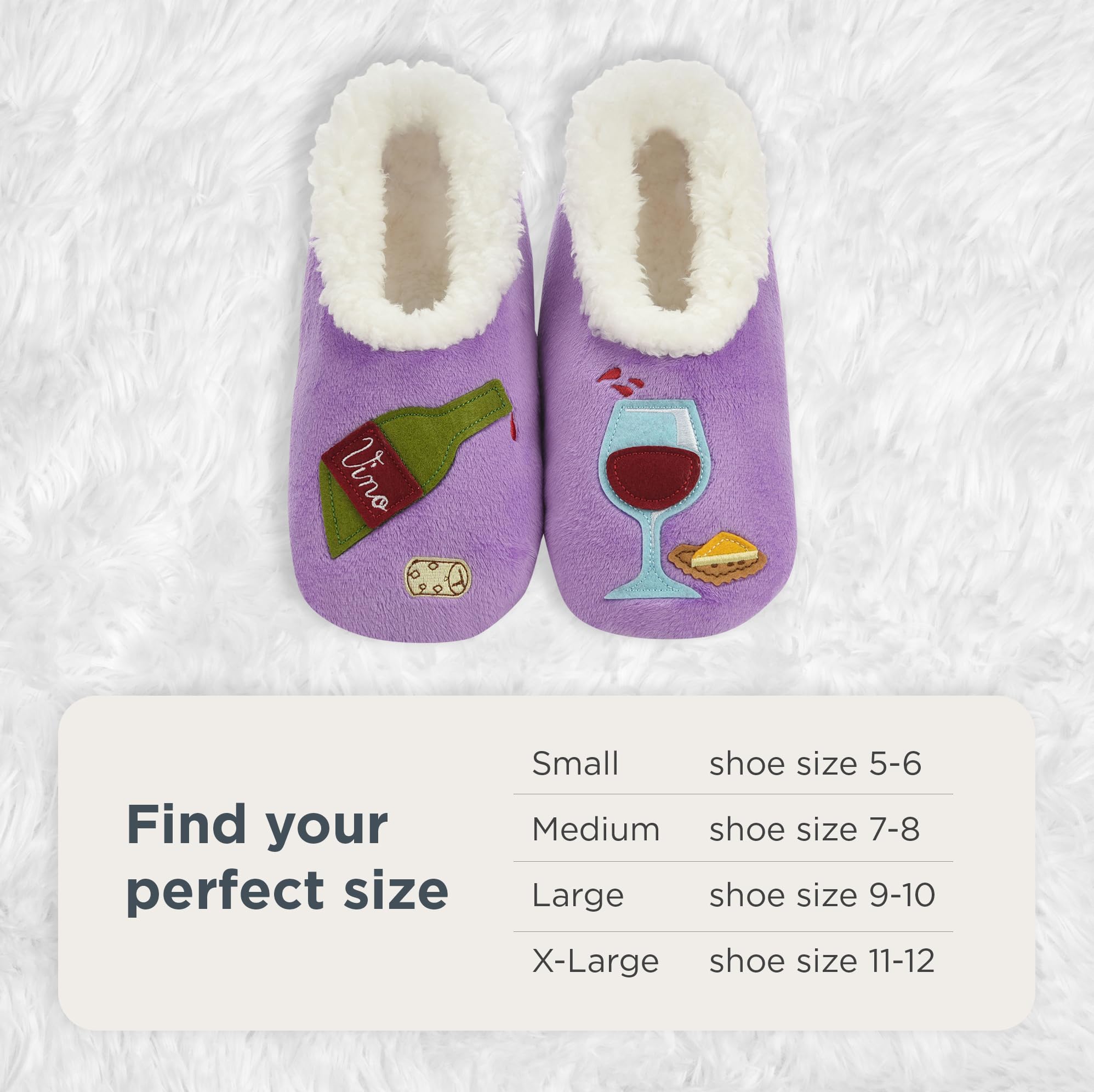 Cozy Sherpa-Lined Slipper Socks for Women - Non-Slip Fuzzy House Shoes with Warm Fleece Lining - Perfect for Winter, Lounge & Home Comfort
