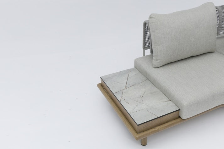 Luxury Couture Jardin Outdoor Ottoman - Waterproof Patio Furniture for Garden, Poolside, and Backyard Relaxation