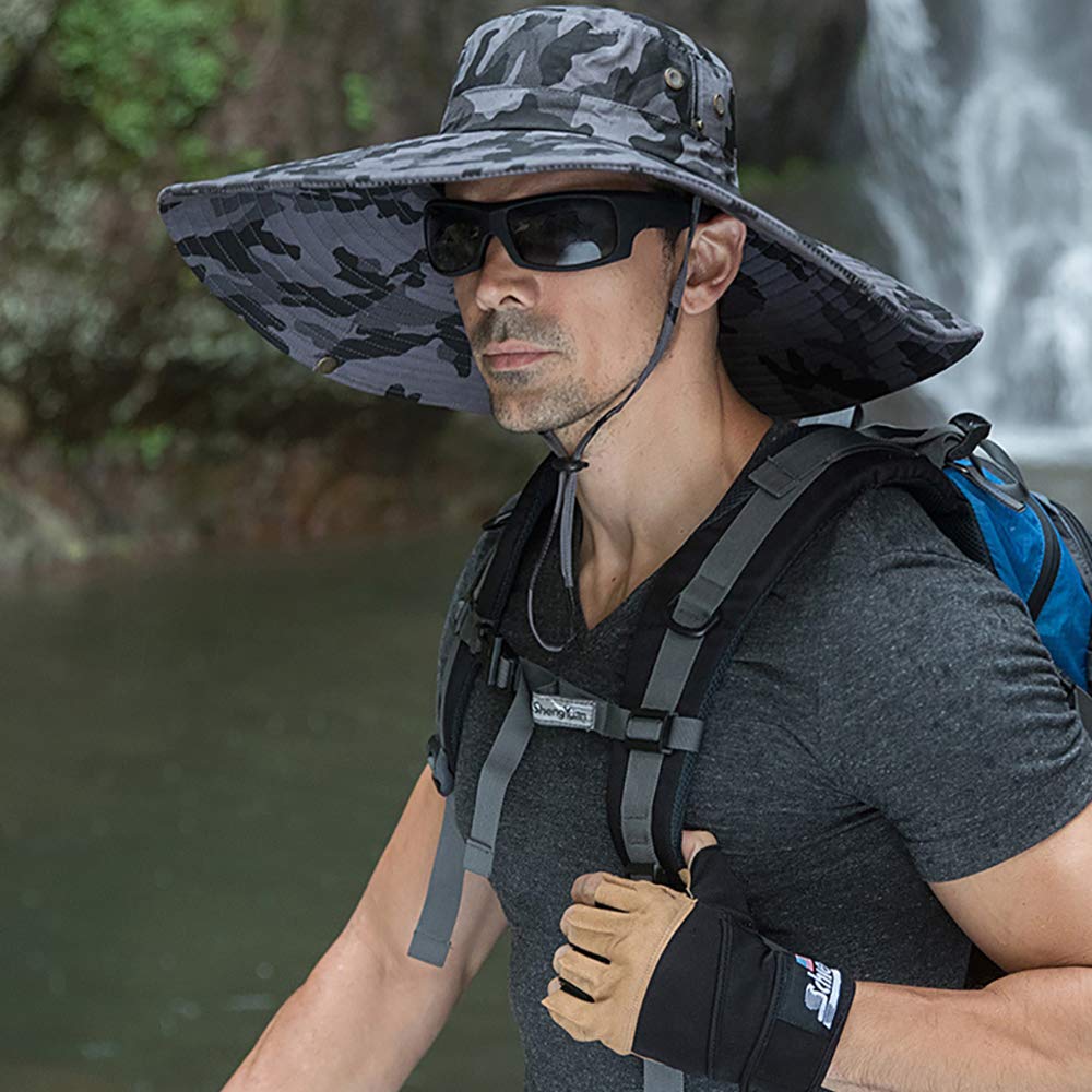 Peicees Super Wide Brim Sun Hat for Men & Women - UPF 50+ UV Protection Fishing Bucket Hat, Safari & Cowboy Hat for Outdoor Activities, Beach, Hiking, and Travel