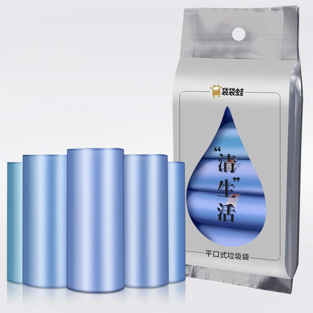 150 Count Thick Disposable Trash Bags for Garbage Cans, Wastebaskets & Pet Waste - Extra Strong Dog Poop Bags, Cat Litter Bags - Blue Refill Trash Bags for Home, Office & Outdoor Use