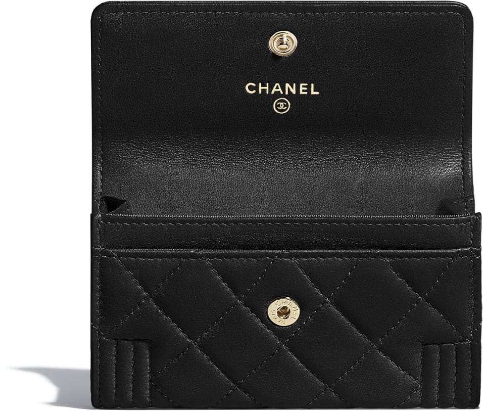 Chanel Boy Small Flap Wallet in Black | Genuine Leather Luxury Crossbody Bag for Women | Perfect for Evening Parties & Date Nights