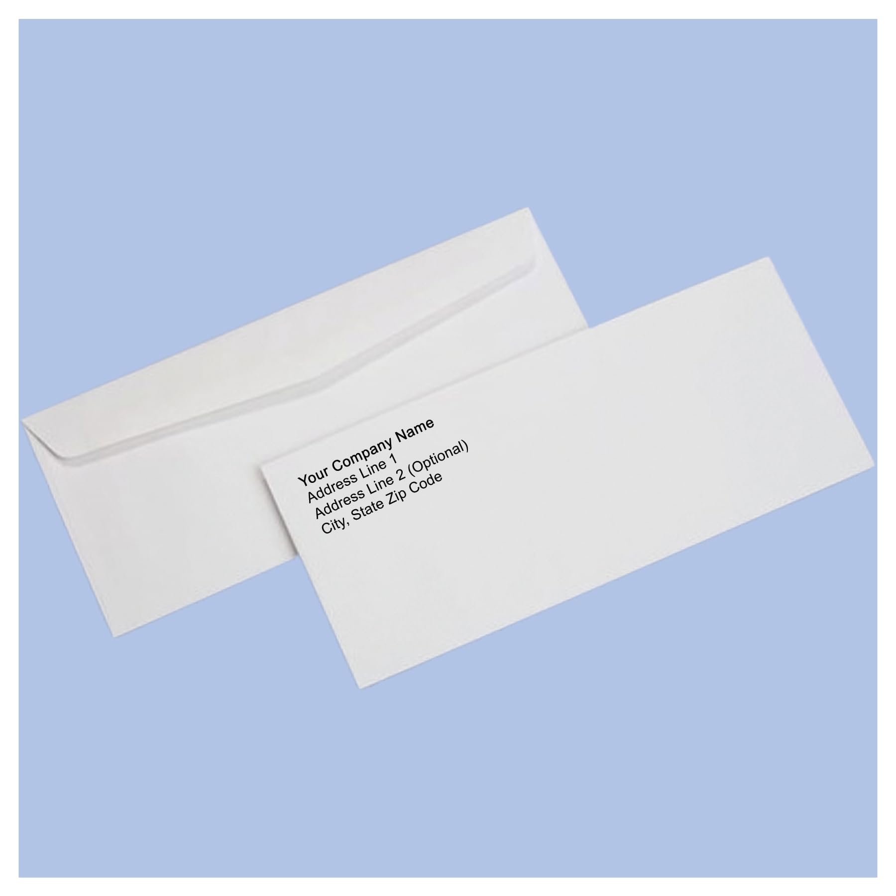 #10 Business Envelopes with Printed Return Address - 2500 Pack, White Side Seam Letter Envelopes for Office, Mailing & Correspondence - Gummed Seal for Professional & Personal Use - Perfect for Bills, Invoices & Business Mailings