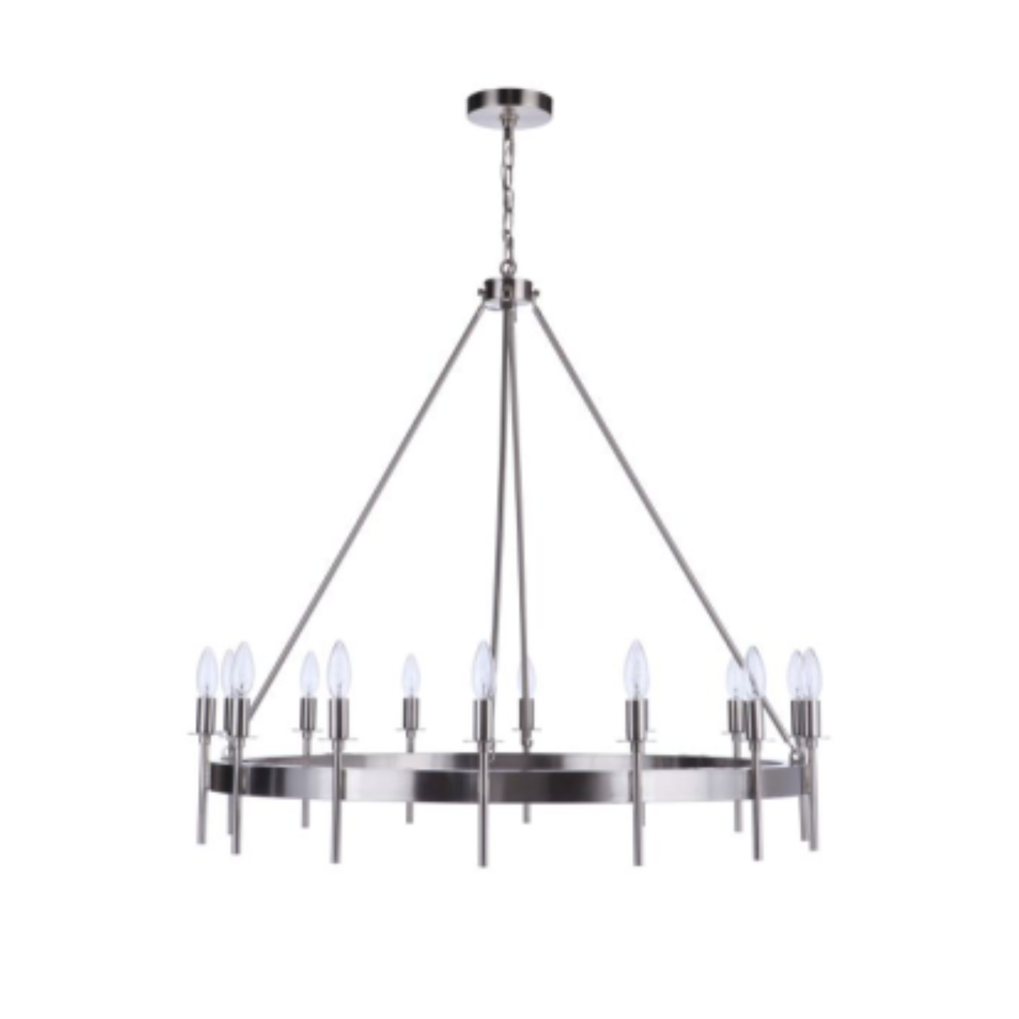 Craftmade Larrson 14-Light Chandelier in Satin Brass - Elegant Dining Room & Foyer Lighting Fixture for Modern Homes