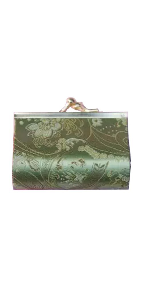 Blossom Brocade Wallet & Makeup Case - Elegant Golden Floral Design for Women | Perfect for Travel, Parties & Everyday Use