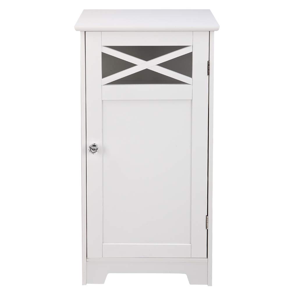Beyamis Single Door Bathroom Wall Cabinet with Fork Design - White | Space-Saving Storage for Towels, Toiletries & Cosmetics | Perfect for Small Bathrooms, Powder Rooms & Vanities