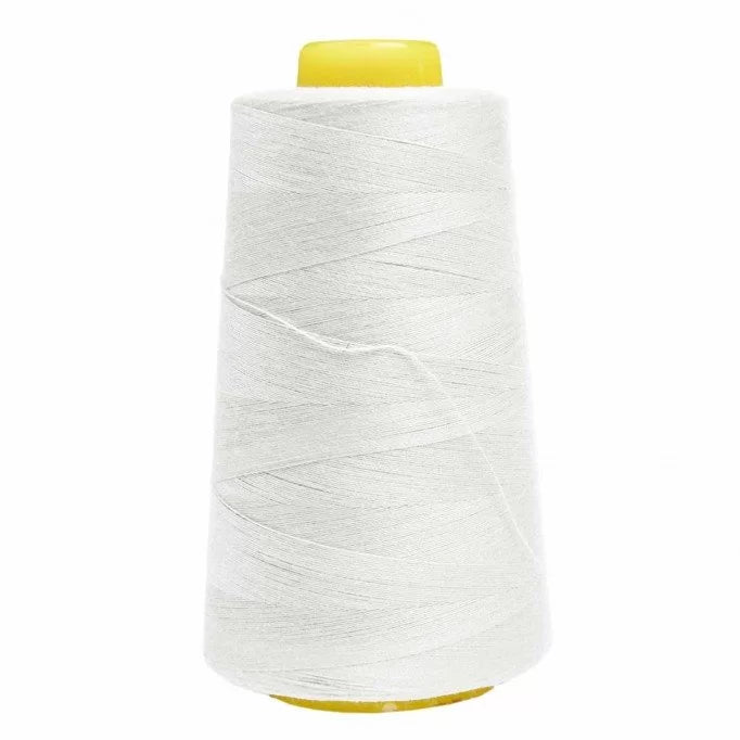 Premium White Overlock Thread for Sewing & Serging - Ideal for Quilting, Apparel & Home Decor Projects