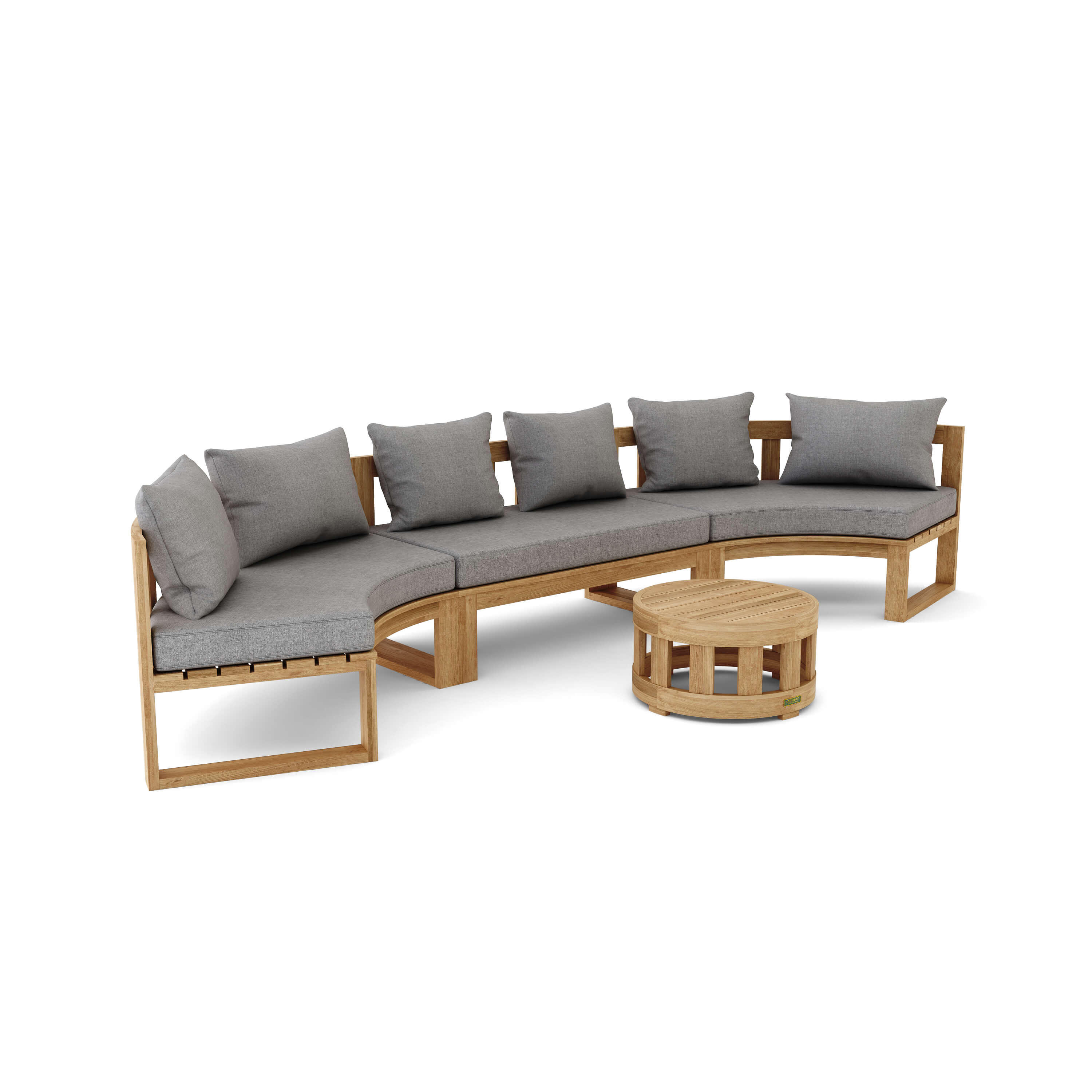 Modern Circular Modular Deep Seating Set with 5 Pieces - Outdoor Patio Furniture for Garden, Poolside & Backyard Relaxation