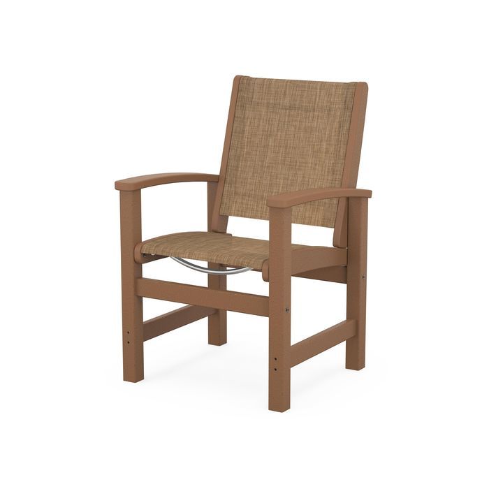 POLYWOOD Coastal Dining Chair - Weather-Resistant Outdoor Furniture, All-Weather Adirondack Chair for Patio, Deck, Garden & Poolside - Perfect for Backyard, Beach House & Waterfront Dining