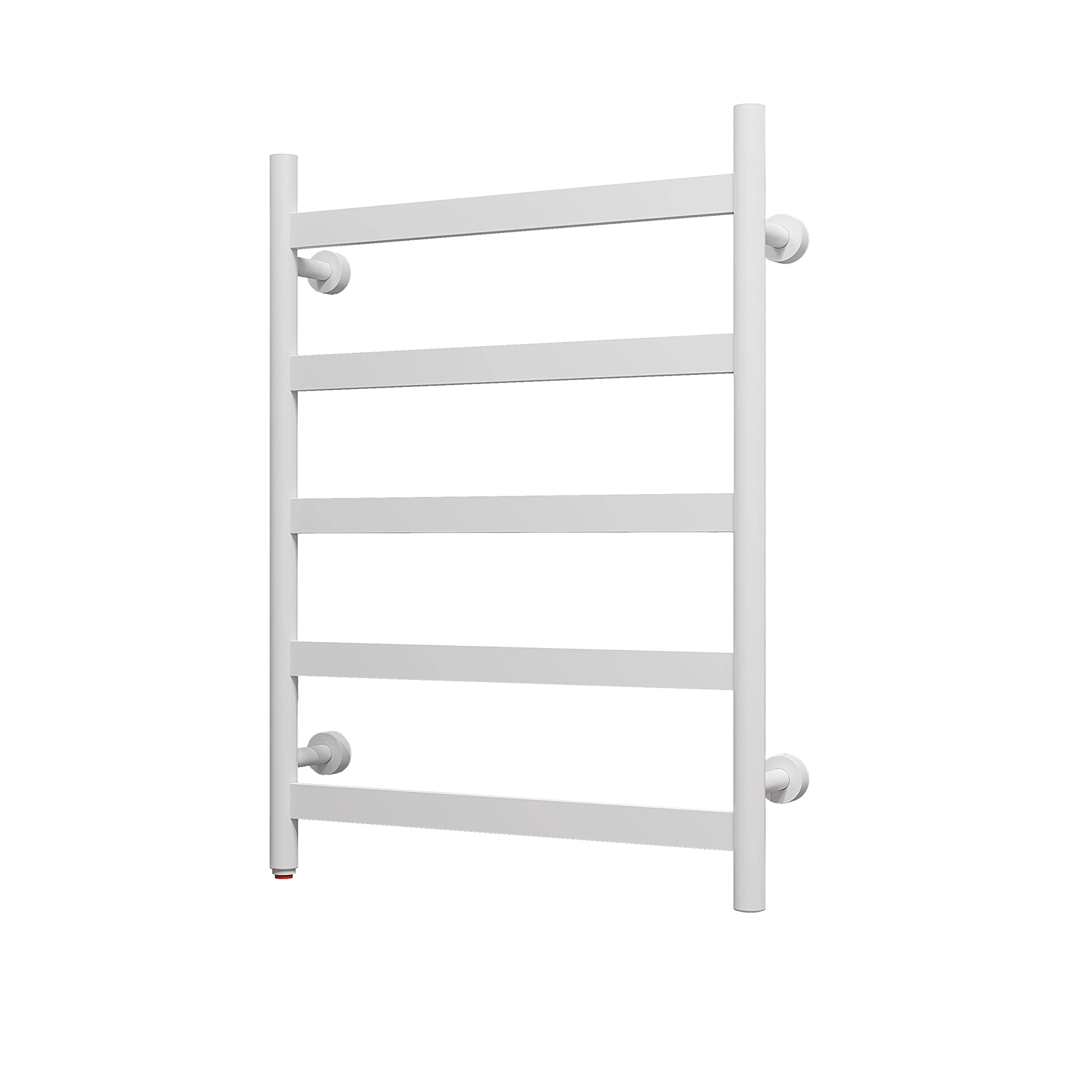 HEATGENE 5-Bar Wall-Mounted Electric Towel Warmer & Dryer - Plug-in Bathroom Heater for Warm Towels - Gloss White Finish | Perfect for Bathrooms, Spas & Luxury Home Use