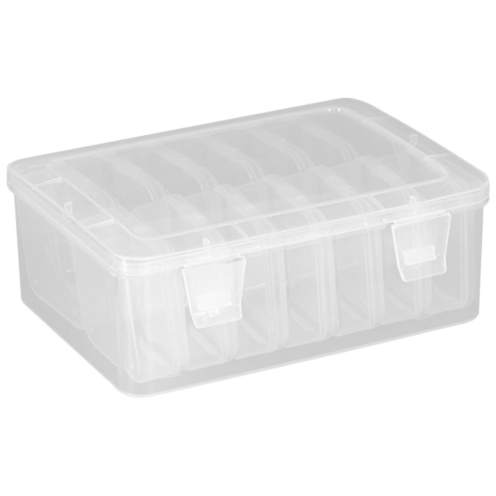 EXCEART Clear Tote Box Grid Storage Organizer for Earrings, Rings & Necklaces - Jewelry Box with Mini Compartments - Perfect for Birthday, Mother's Day Gifts & Jewelry Organization at Home