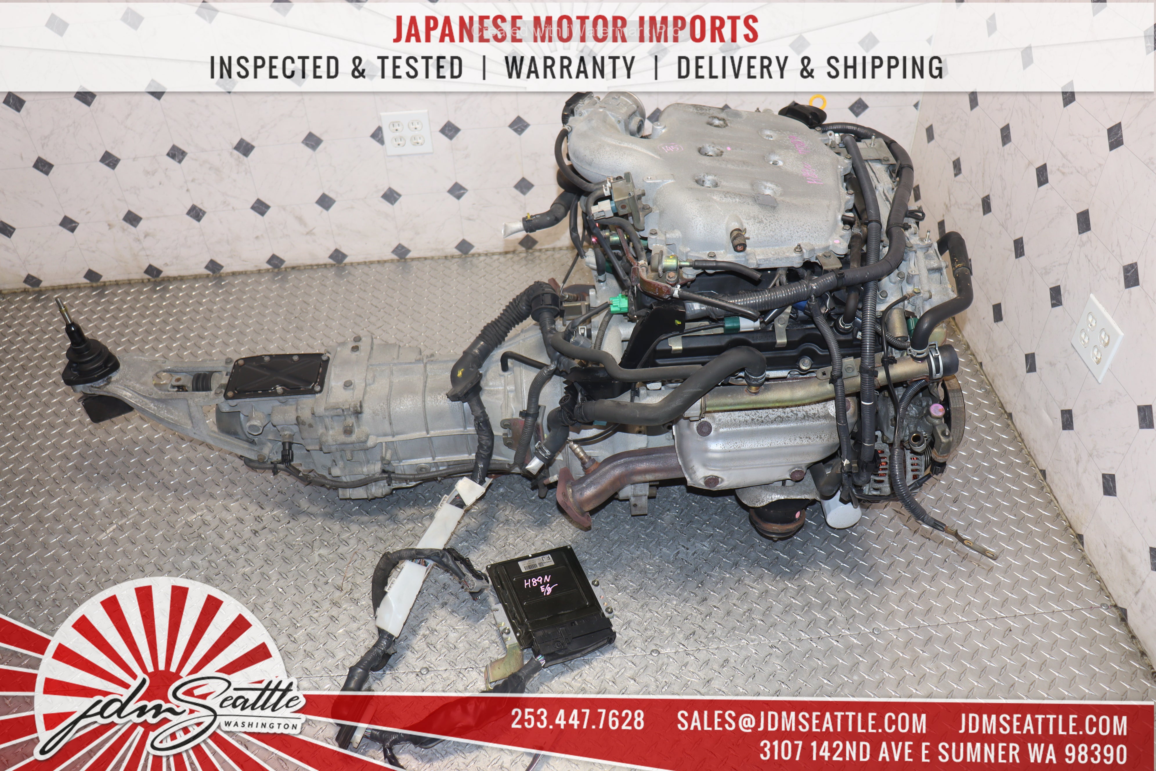 JDM VQ35DE 3.5L V6 Engine with 6-Speed Manual Transmission for 2003-2005 Infiniti G35 & Nissan 350Z - CD01 - Perfect for Performance Upgrades & Engine Replacement