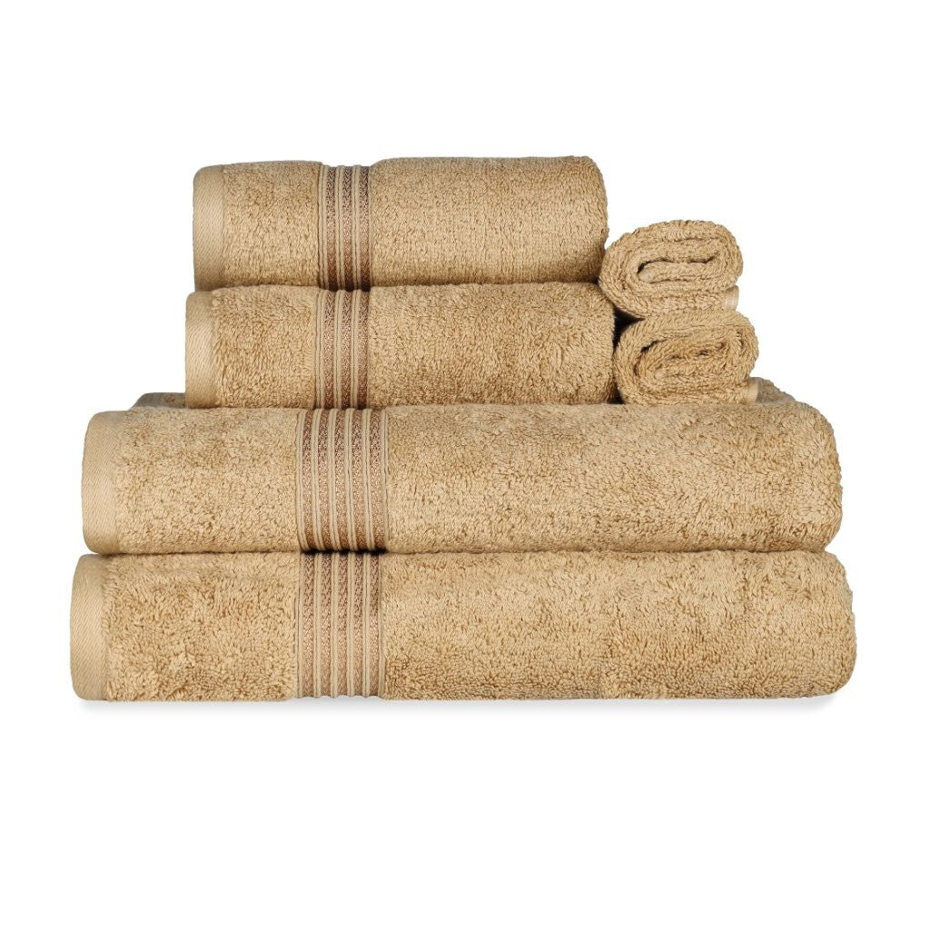 Premium 6-Piece Egyptian Cotton Towel Set - Ultra Soft, Highly Absorbent Bath Towels for Spa, Hotel & Luxury Home Use