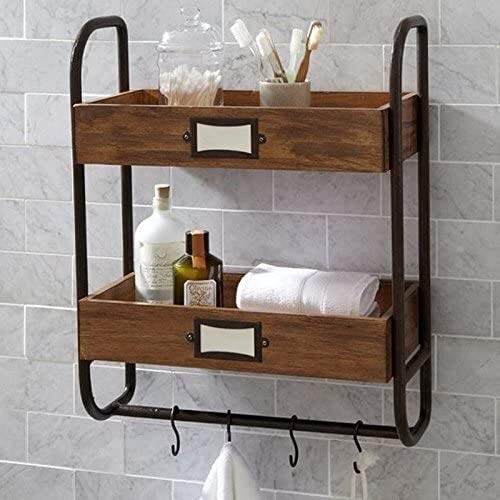 Stainless Steel Wall Mounted Double Layer Towel Rack - Rustproof Bathroom & Kitchen Towel Holder with Polished Finish for Hanging Towels, Robes & Utensils | Perfect for Small Spaces & Modern Home Decor