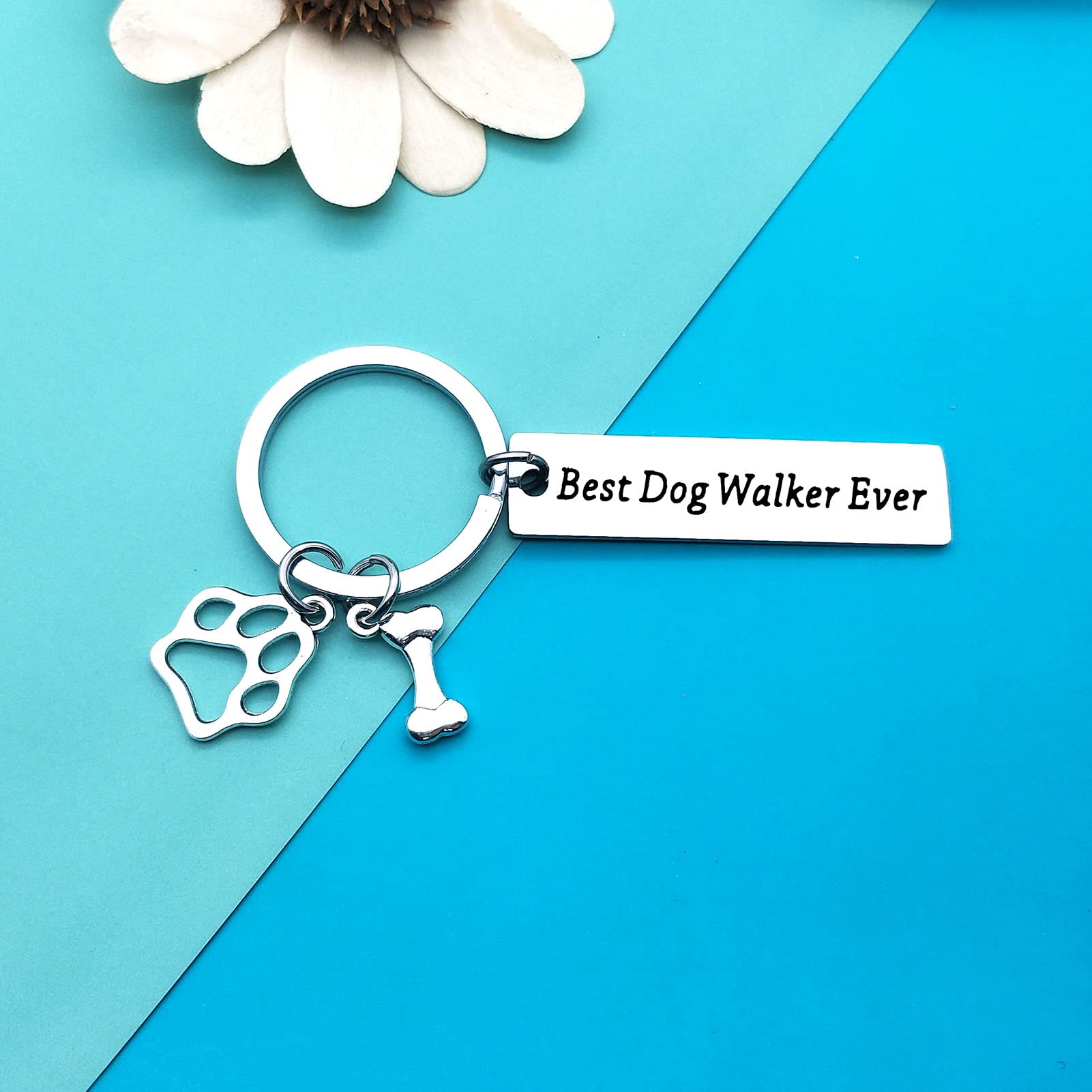 Best Dog Walker Ever Keychain - Appreciation Gift for Dog Sitters & Pet Lovers - Thank You Gift for Dog Caretakers - Christmas & Birthday Present for Dog Owners - Perfect for Daily Walks, Pet Sitting & Special Occasions