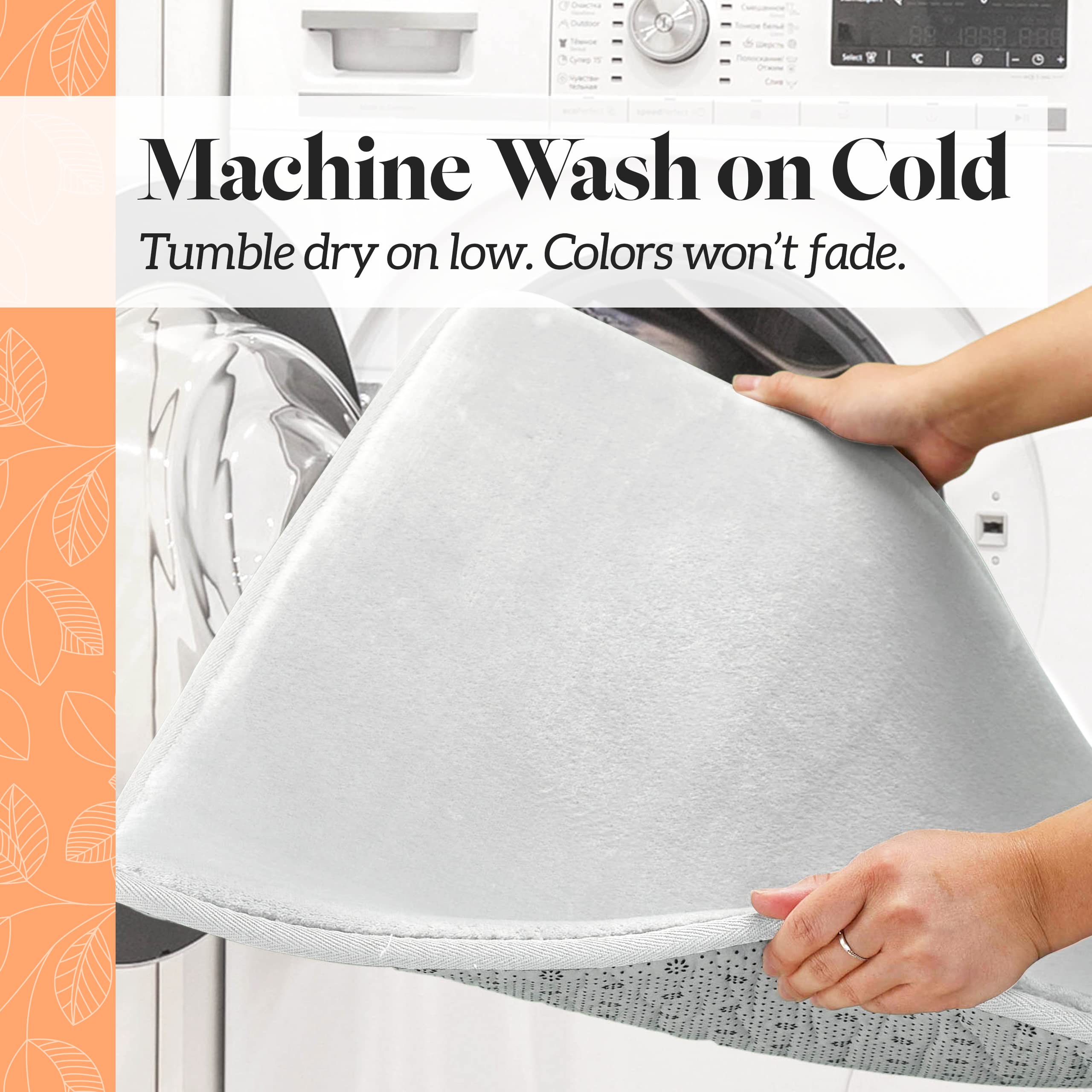 Premium Non-Slip Memory Foam Bath Mat - Ultra Absorbent & Super Soft Velvet Bathroom Rug (20