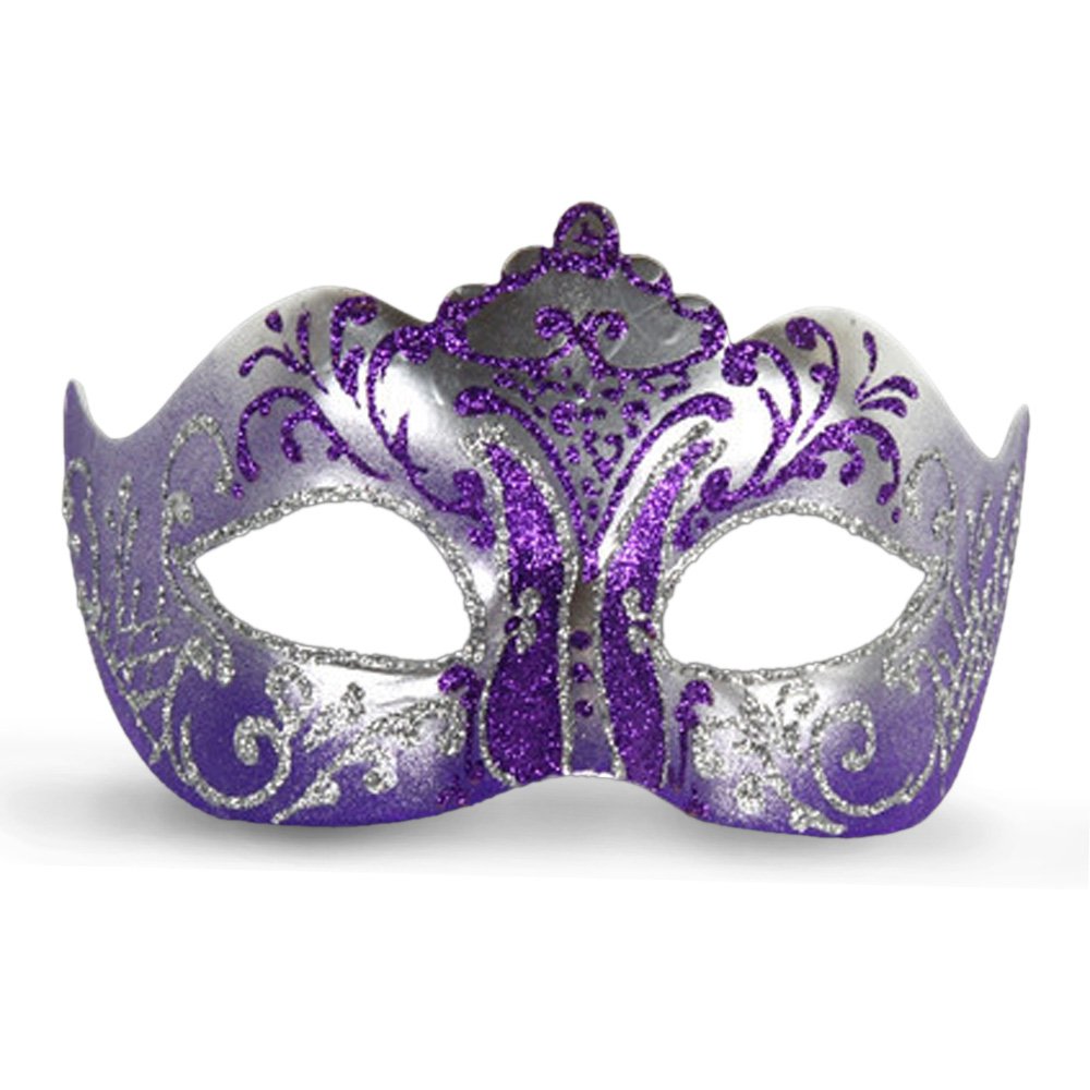 VIVO Women's Sparkly Venetian Masquerade Mask - Elegant Beaded Feather Mask for Mardi Gras, Halloween, Costume Parties & Venetian Balls