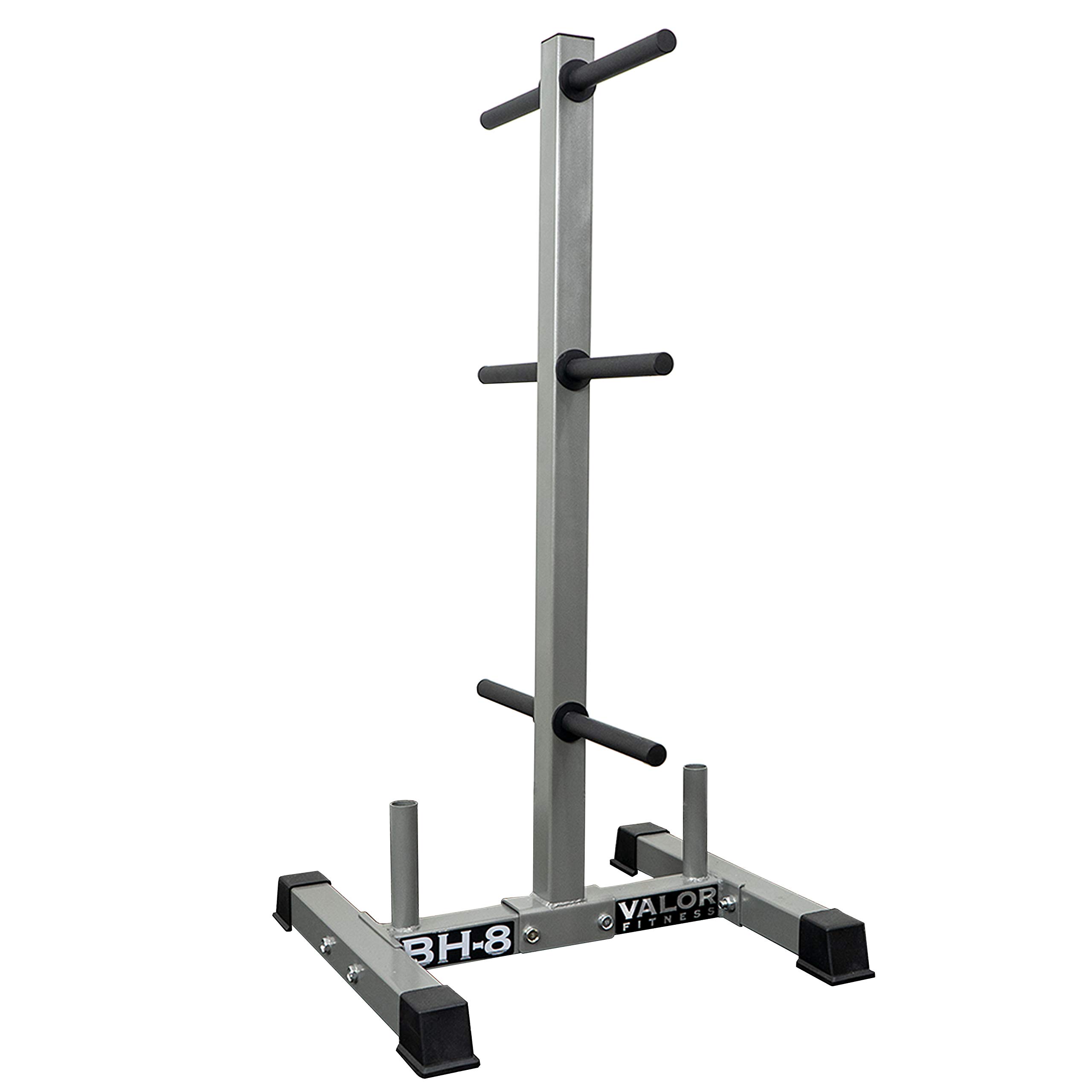 Valor Fitness Weight Rack for Olympic & Standard Plates - Heavy Duty Bumper Plate & Barbell Storage Organizer for Home Gym, Garage Workout Space - Perfect for Weightlifting, CrossFit & Strength Training
