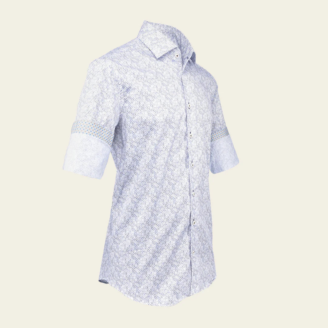 CMW849R Men's Casual Cotton Shirt - Stylish Multi-Pattern Button Up Shirt for Business Casual & Everyday Wear