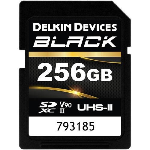 Delkin BLACK 256GB UHS-II V90 SD Card - 300MB/s Read, 250MB/s Write - Rugged & Waterproof Memory Card for 4K Video, DSLR Cameras, and Action Cameras - Perfect for Outdoor Photography, Travel, and Professional Videography