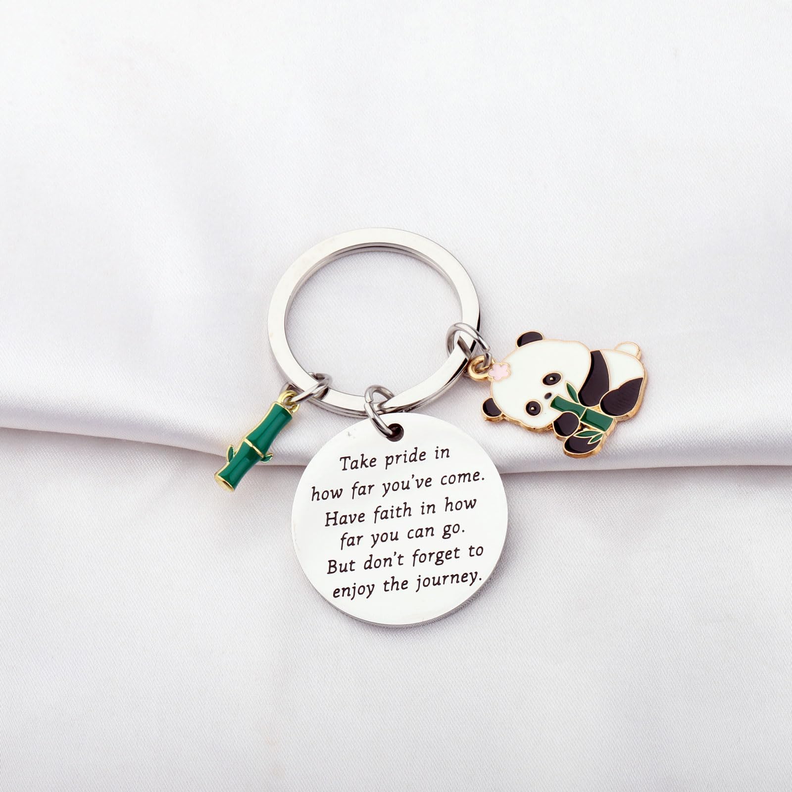Cute Panda Keychain Jewelry - Perfect Panda Gifts for Panda Lovers - Motivational 