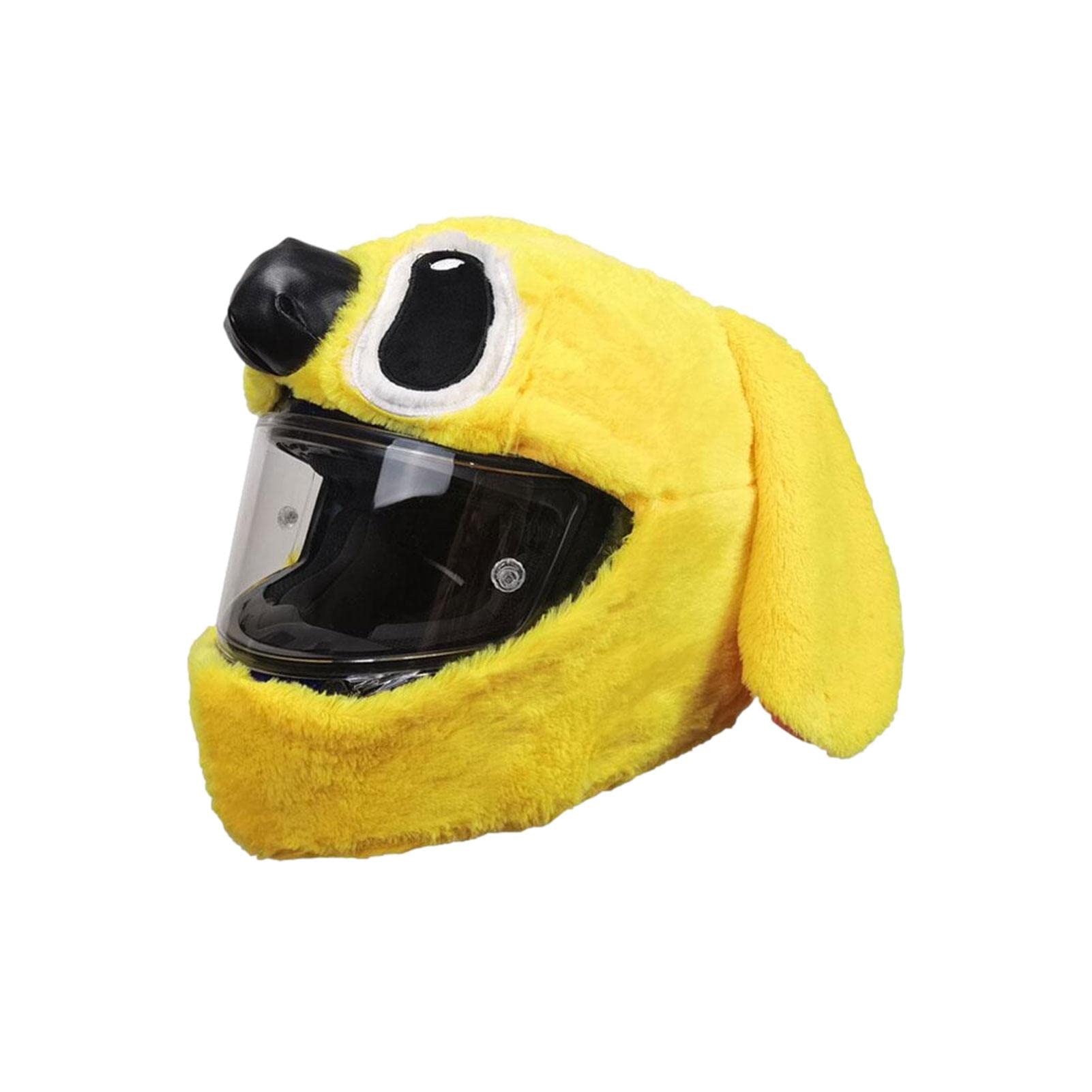 SuTL Funny Cartoon Plush Motorcycle Helmet Cover - Soft Full Face Protective Helmet Cover for Personalized Helmets, Great for Parties & Gifts - Perfect for Bikers, Cosplay, and Themed Events