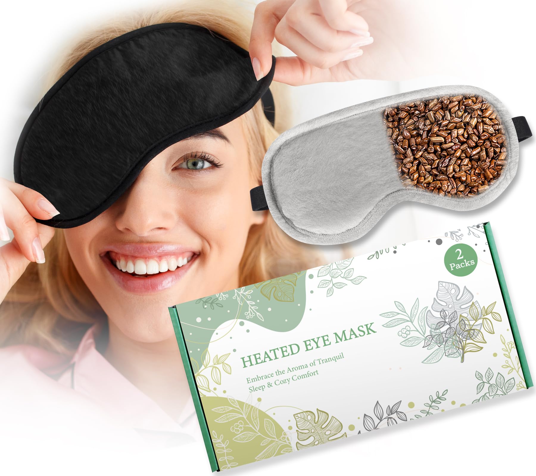 MusiCozy Heated Eye Mask with Bluetooth 5.2 Sleep Headphones - Wireless Headband for Side Sleepers, Men & Women - Perfect for Relaxation, Meditation & Insomnia Relief - Unique Gift Idea for Music Lovers