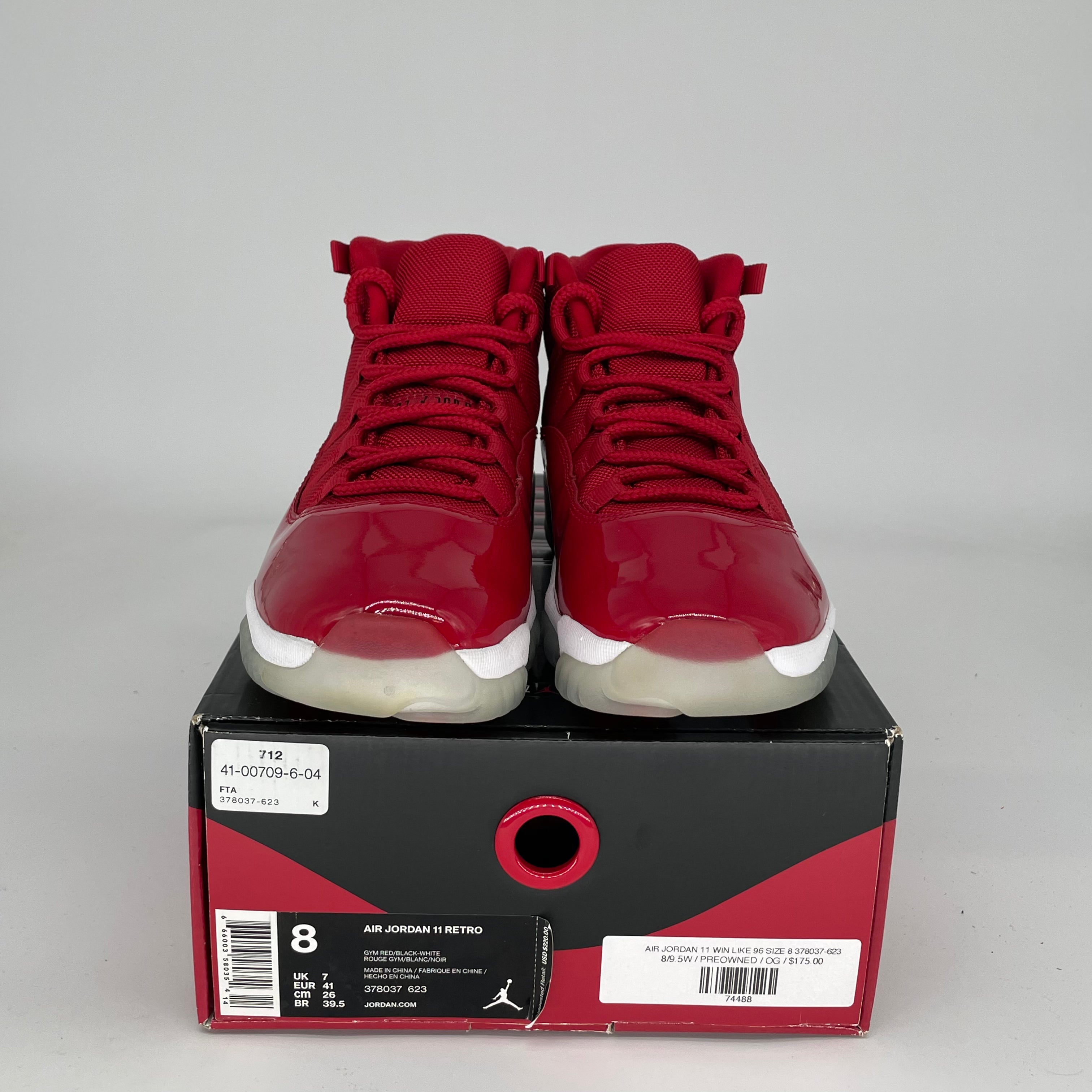 Air Jordan 11 Retro 'Win Like 96' Basketball Shoes - Men's Size 8 (378037-623) - Perfect for Basketball Games, Sneaker Collecting & Streetwear Fashion