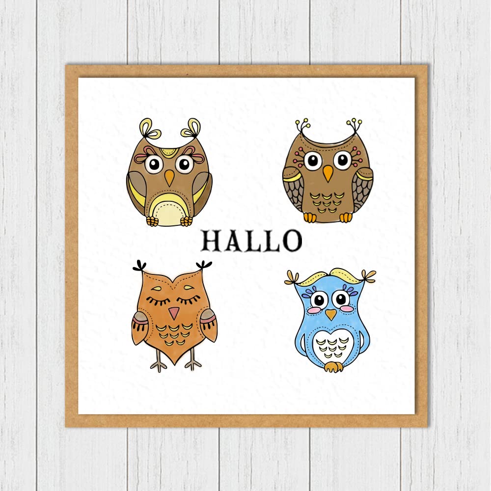 Threetols 9-Piece Cute Owl Clear Stamp Set for Card Making, DIY Scrapbooking, and Paper Crafts - Thanksgiving Fall Animal Silicone Stamps for Holiday Greeting Cards, Album Decor, and Home Decoration - Perfect for Seasonal DIY Projects and Handmade Gift Wrapping