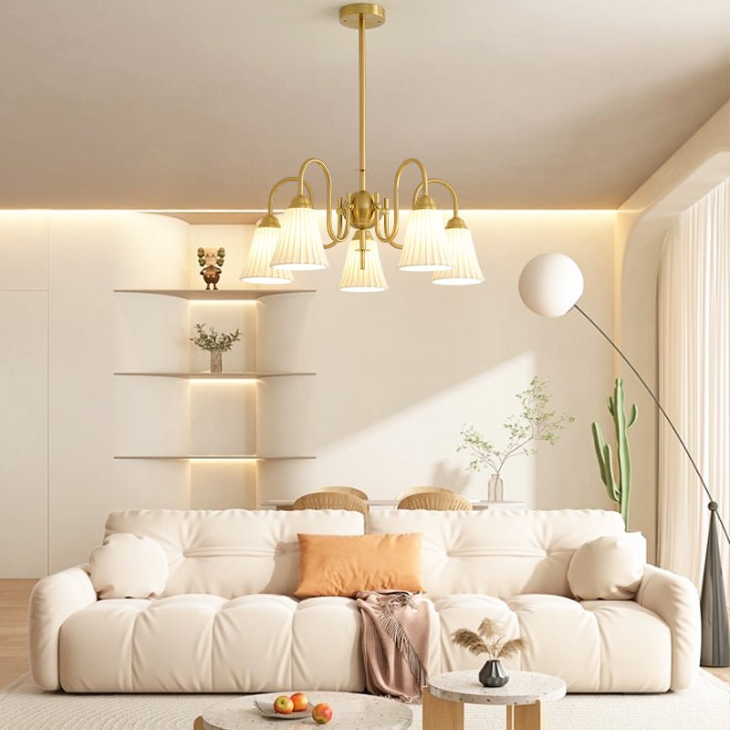 Elegant Esther Chandelier - Modern Crystal Ceiling Light Fixture for Dining Room, Living Room & Bedroom | Perfect for Home Decor & Interior Design