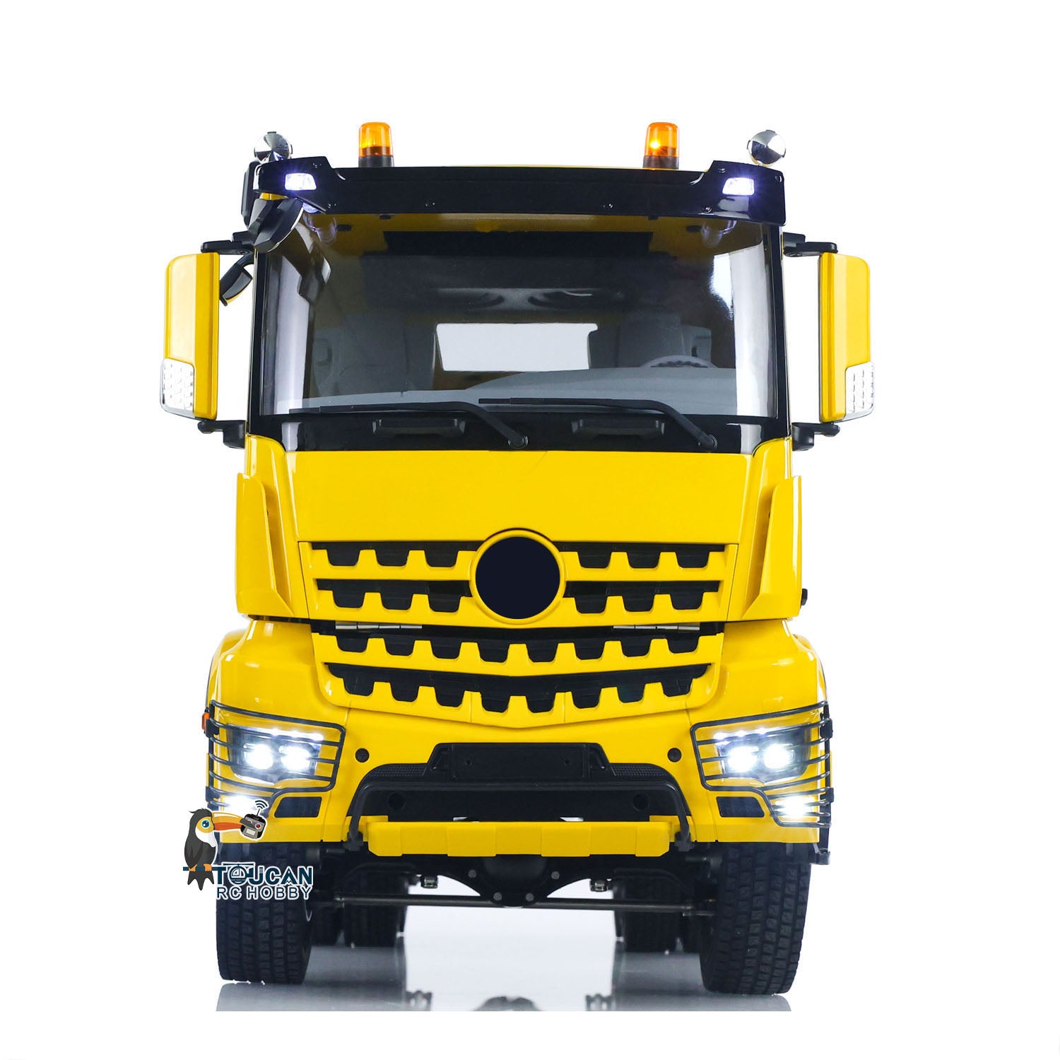 1/14 Scale 6x6 RC Tractor Truck Model - 10CH Radio Controlled, 2-Speed Brush Motor ESC, No Lock Differential Axle - Off-Road Adventure & Construction Site Play