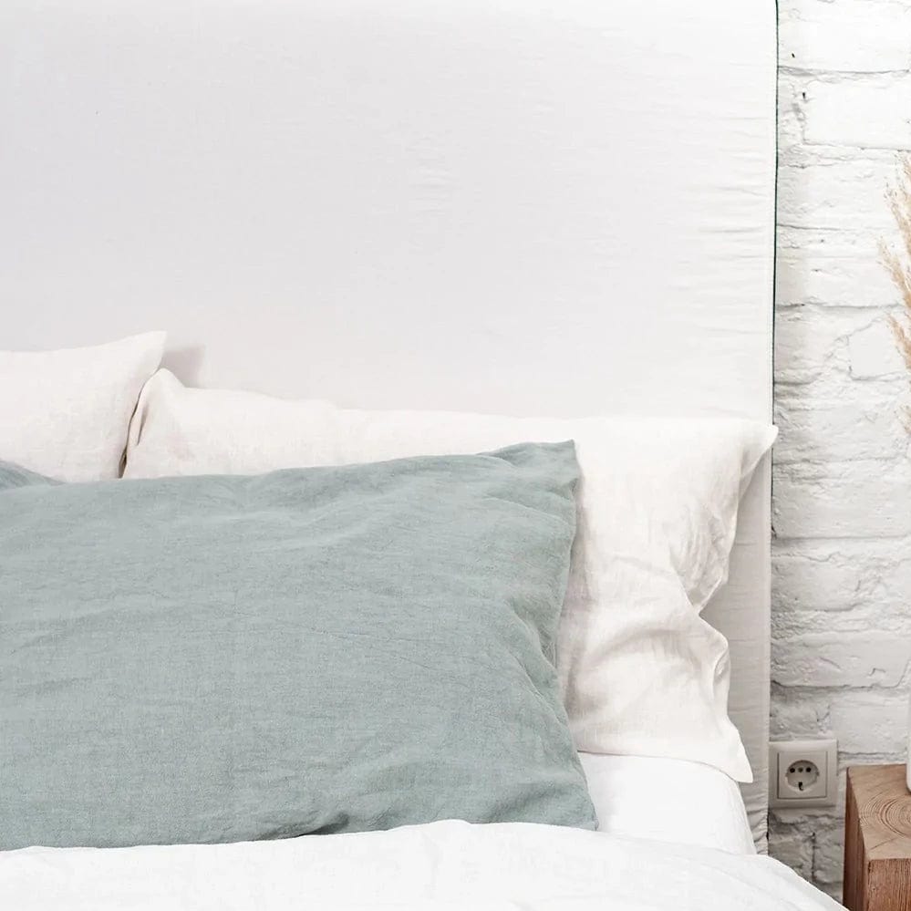 Premium Sage Green 100% Pure Linen Pillowcase - Breathable & Hypoallergenic Bedding for Comfortable Sleep - Perfect for Home, Hotel, and Airbnb Decor